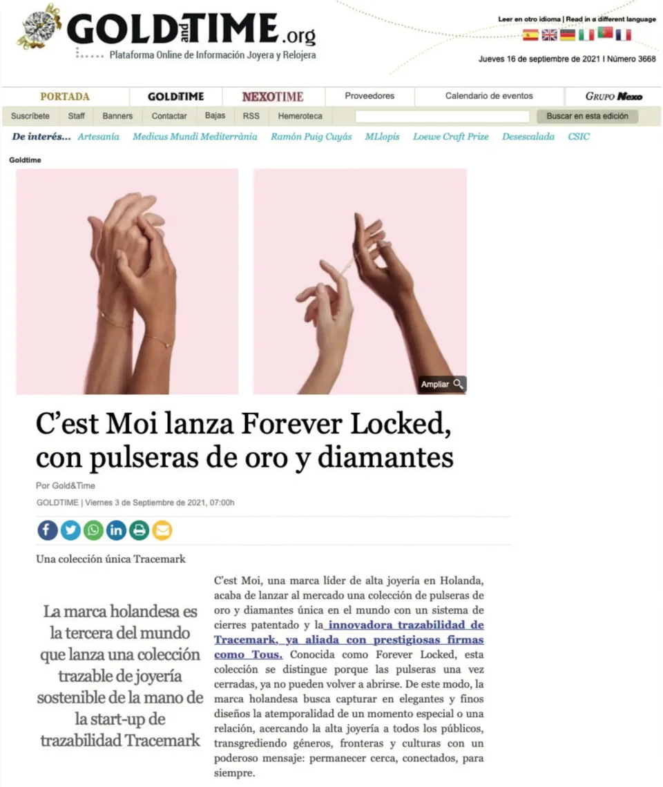Forever Locked publicatie in Gold and Time